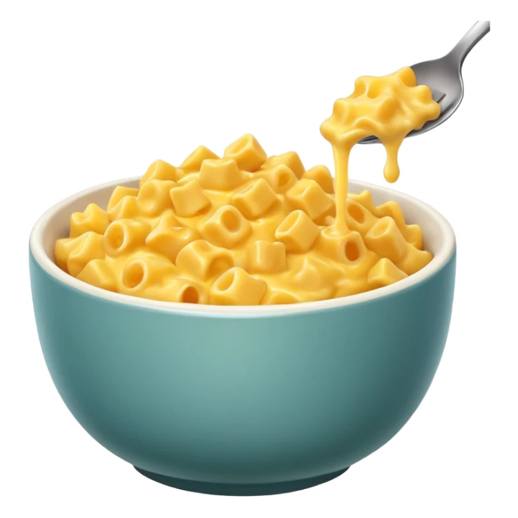 Fried Scrambled eggs and Mac and cheese on a tall bowl sticker