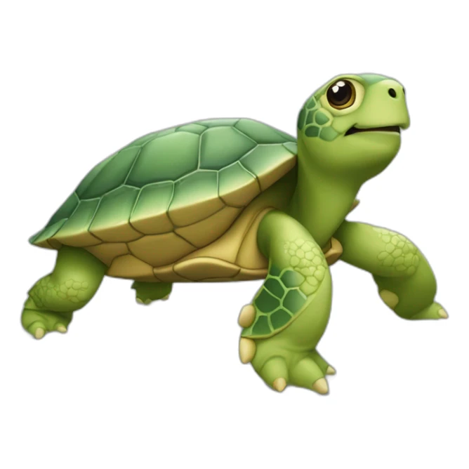 Deux Tortue qui fon la'moir sticker