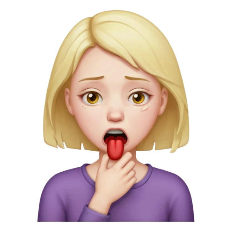 ) girl choking self emoji  sticker