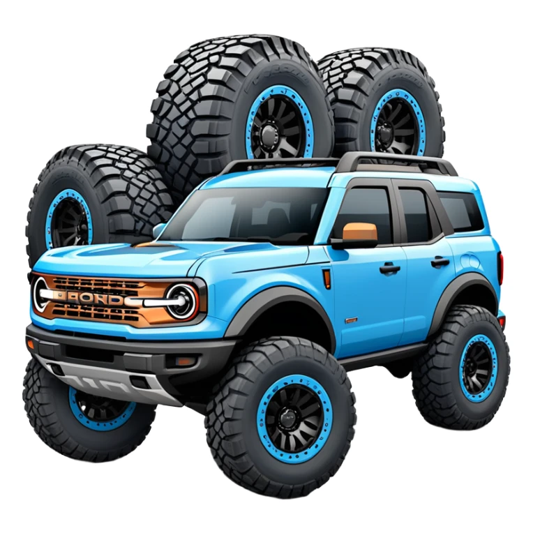 Ford bronco sport area powder blue sticker