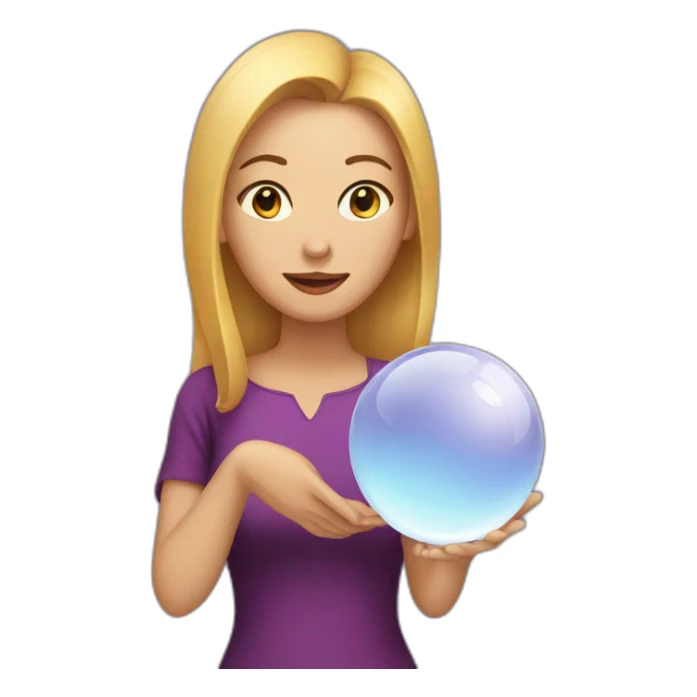 Woman with crystal ball sticker
