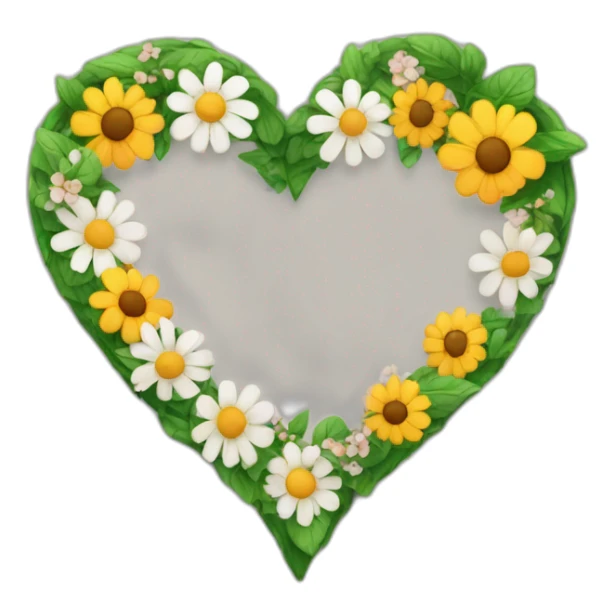 Un coeur avec des fleurs sticker