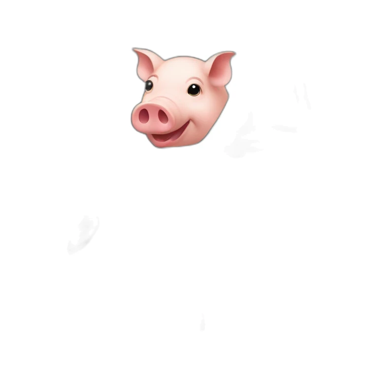 A-pig-in-a-car-white sticker