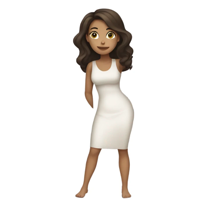 Girl with hour glass figure brunette latina sticker