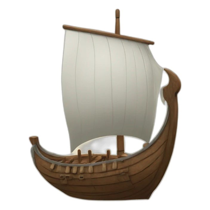 Front half of a Viking ship sticker