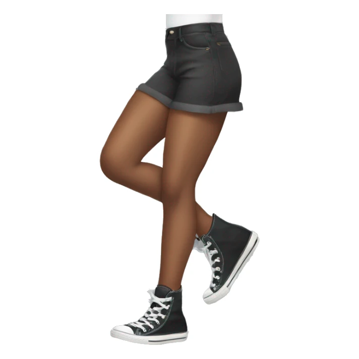 lady legs with converse shoes black long legs sticker