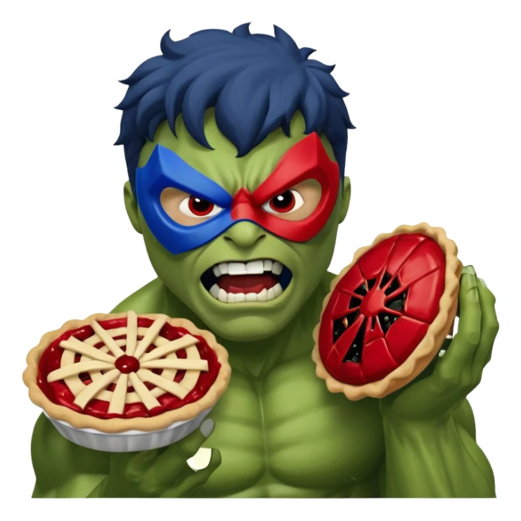 Homem aranha levando torta na cara de Hulk sticker