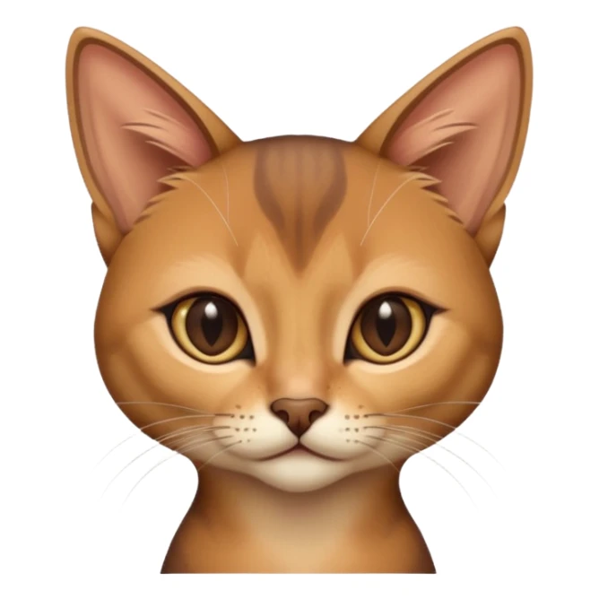 Oriental Abyssinian beige, with dark-choco-brown-gradients-points cat   sticker