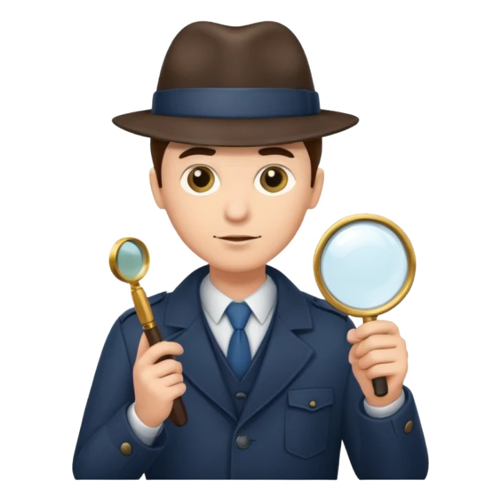 detective, Watson, magnifying glass sticker