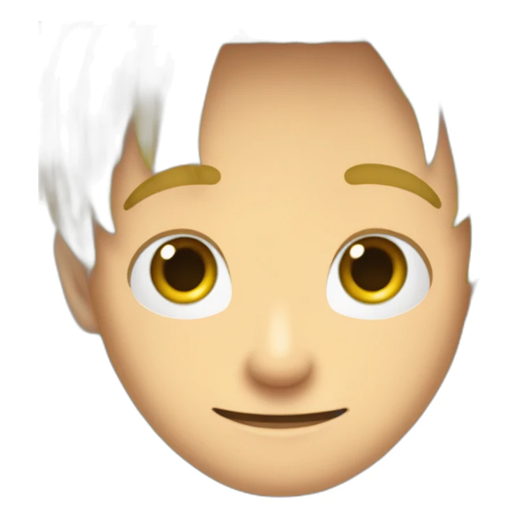 Sanji avec meche qui cache oeil droit et sourcils en vrille vers l'interieur du visage yeux bleux sticker