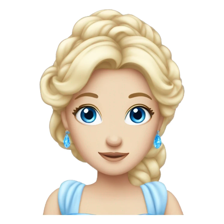 Cinderella with blue eyes and long eyelashes  sticker