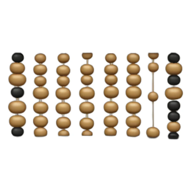 an-abacus-with black and light brown beads sticker
