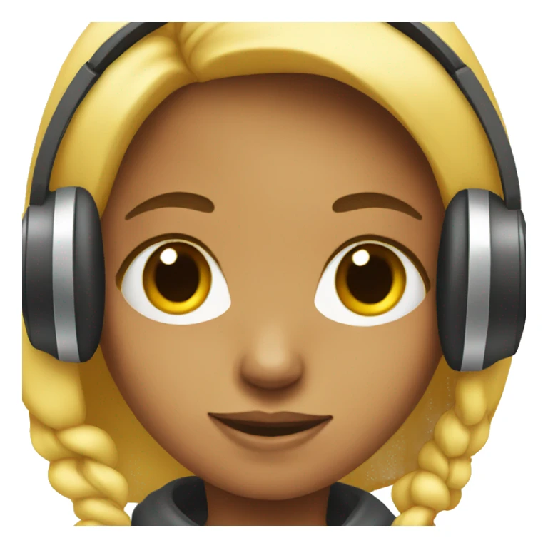 girl wearing headphones  sticker