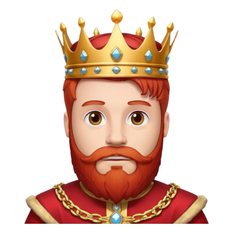 bearded  king  red outfit red hair sticker
