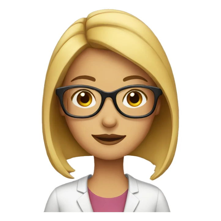Woman with glasses and books sticker