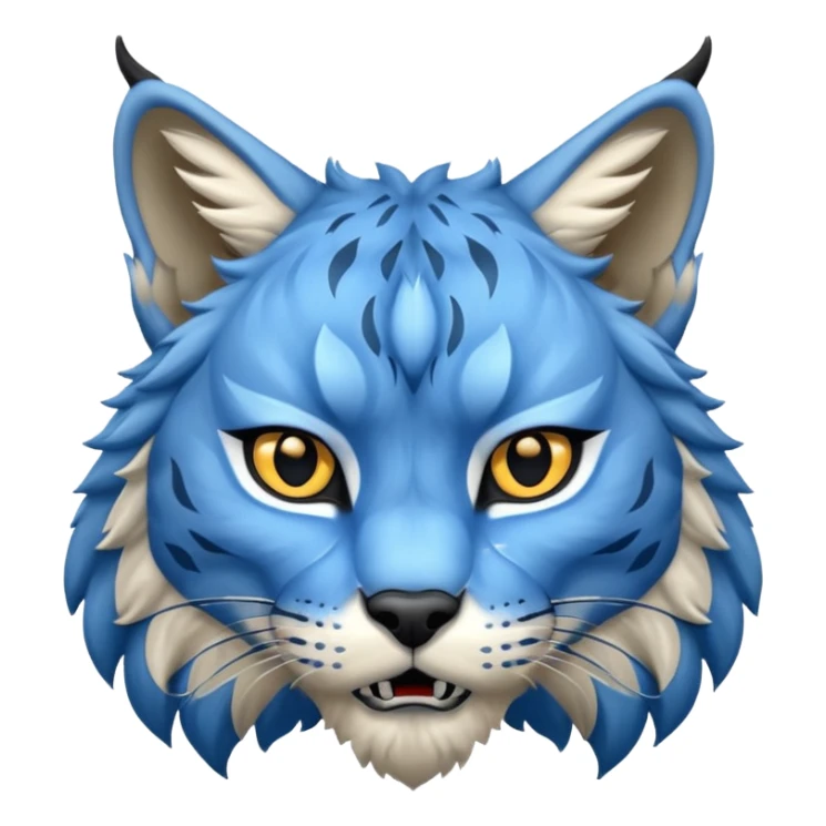 Tête de lynx : très très très féroce et bleu  sticker