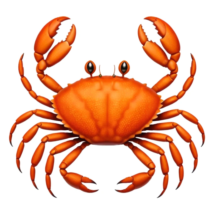 A crab with a total of eight legs sticker