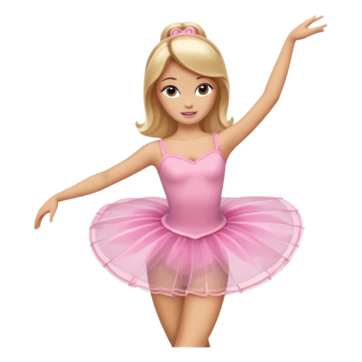 brown blonde barbie ballerina  sticker