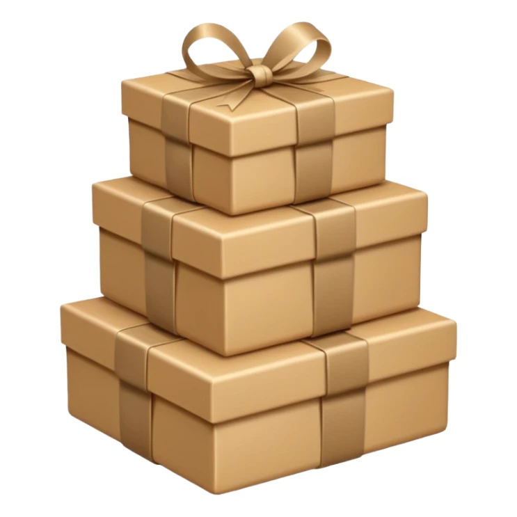 stacks of beautiful beige gifts and brown books sticker