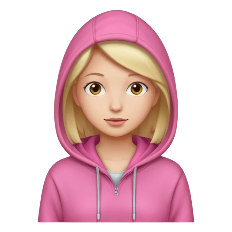 woman wear pink hoodie sticker