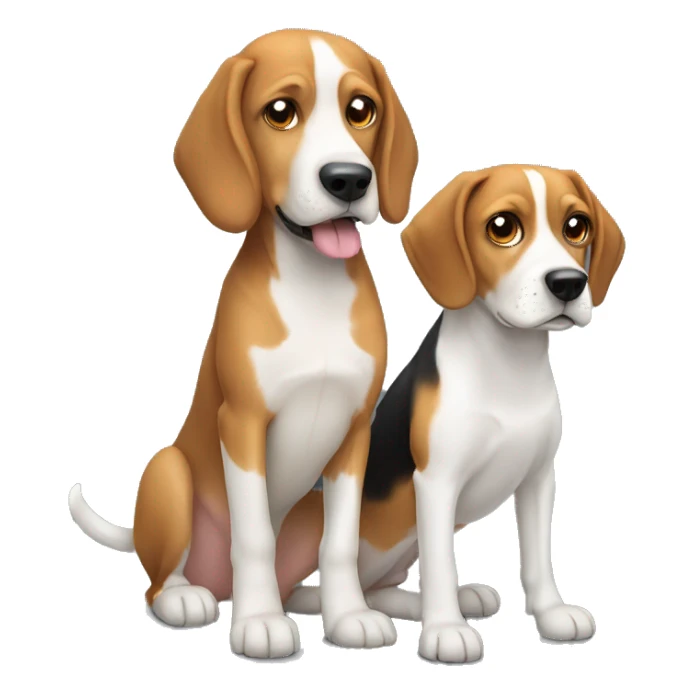 girl 8 years old dog with beagle sticker