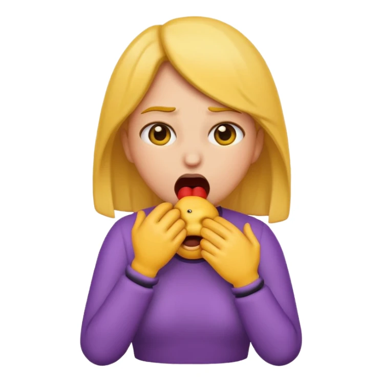 Women emoji choking herself  sticker
