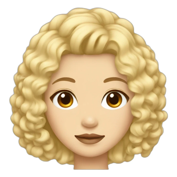 Blonde Chanel Asian Girl with curly hair sticker