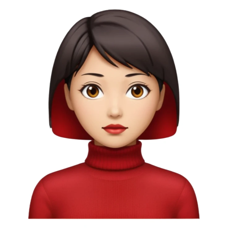 Ada Wong from resident evil 4 remake in red roll-neck sweater  sticker