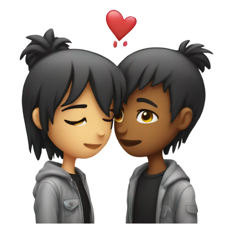 Emo boy kiss his girlfriend sticker