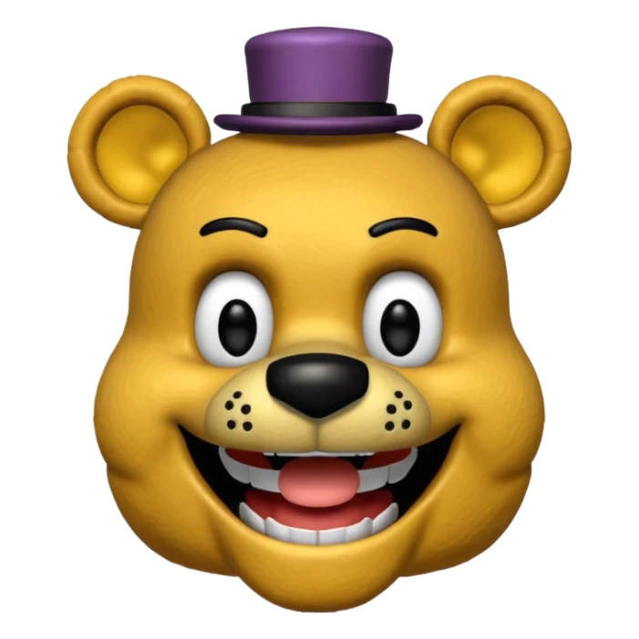 The head of Fredbear of five nights at Freddy sticker