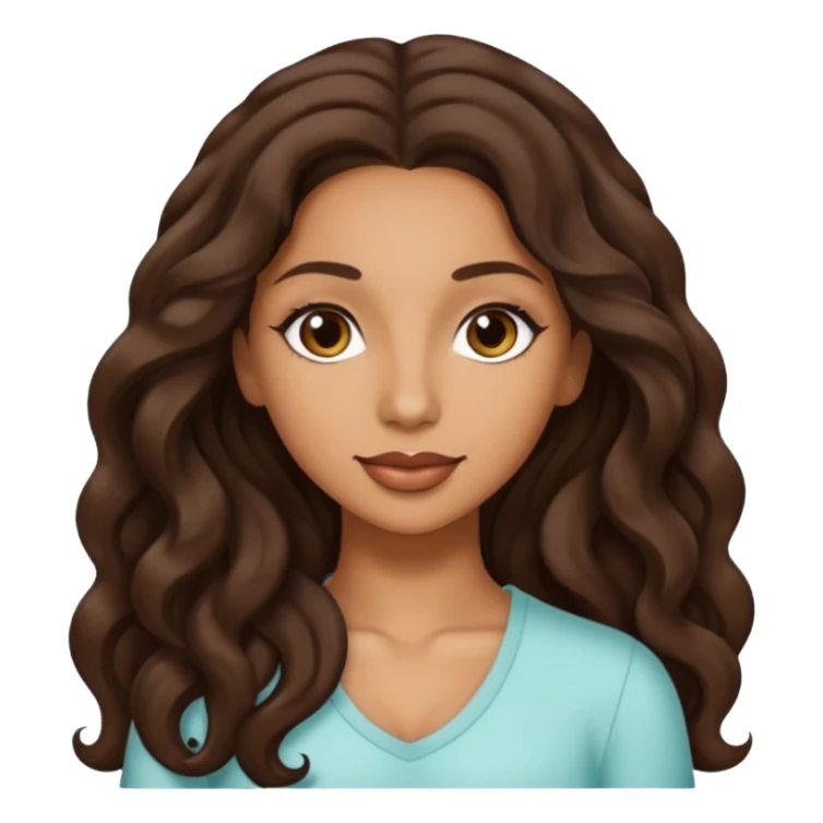 Mya, R&B Singer with long dark brown hair  sticker