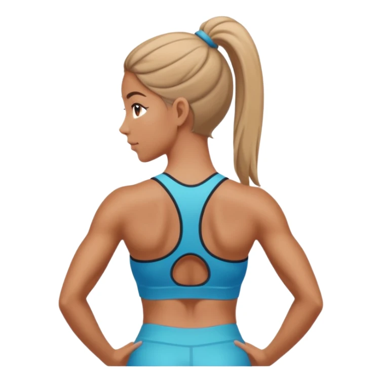 Human back for gym girl sticker