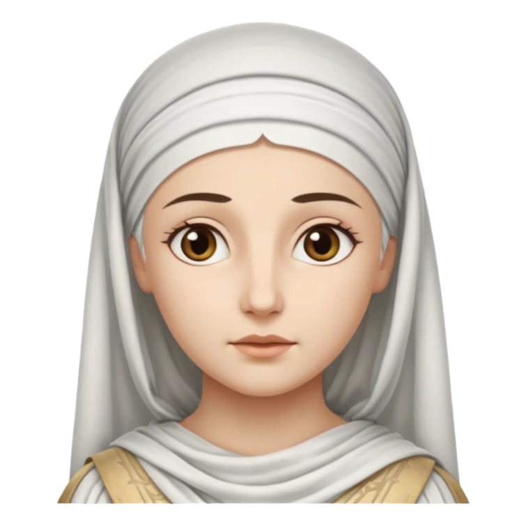 ancient greek woman with head covering sticker