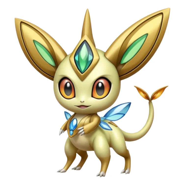 Futuristic Meloetta-Celebi-Cresselia-Jidachi-Victini-Protogen-Pokémon-Digimon-Fakémon-fusion-hybrid-creature sticker