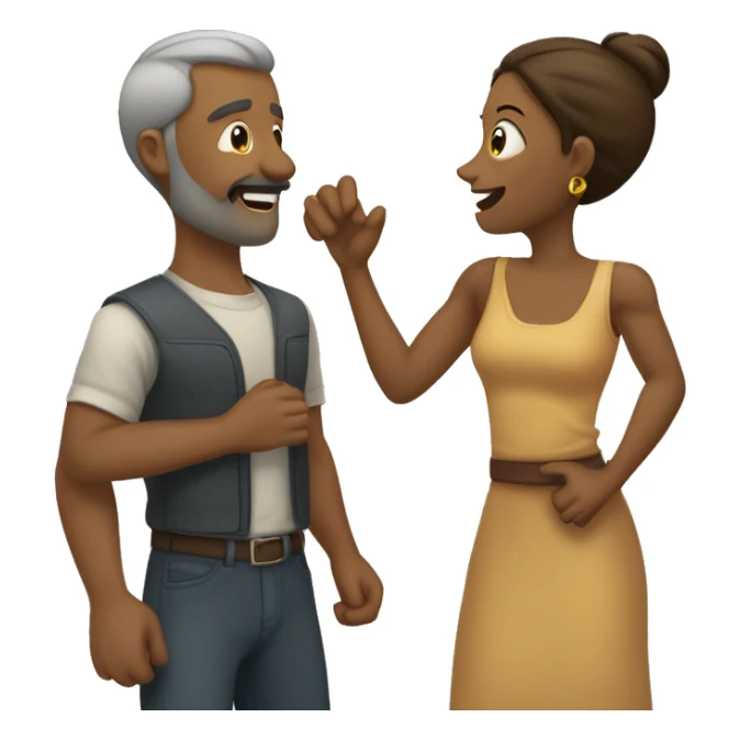 Mulher rezando e um homem atrás com a mão levantada  sticker