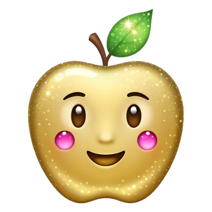 sparkle emoji, apple style, simple, bright, no text sticker