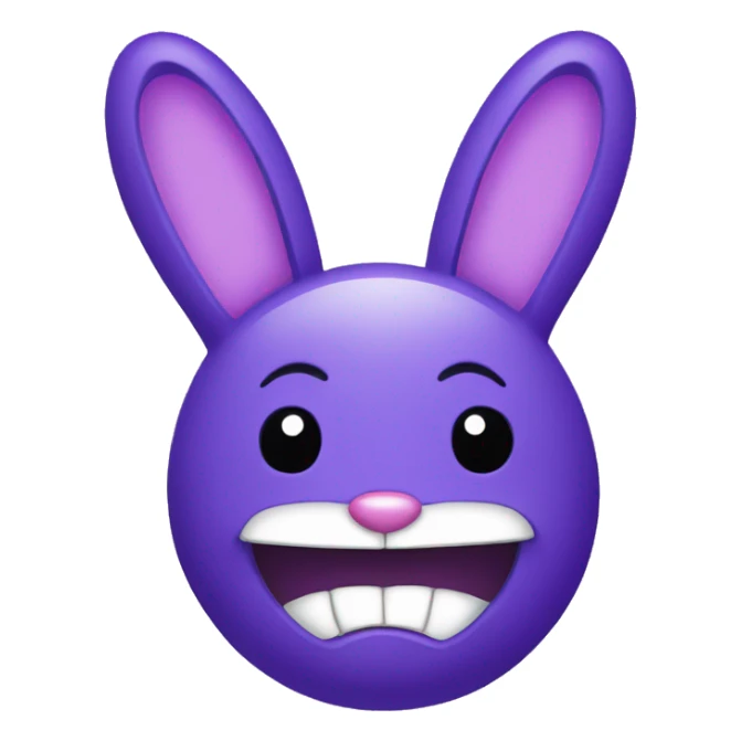 Purple bunny that likes to prank people sticker