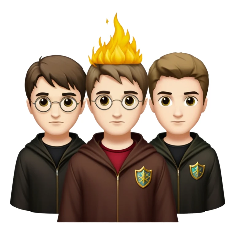 Harry Potter, Cedric Diggory, and Viktor Krum as Triwizard champions sticker