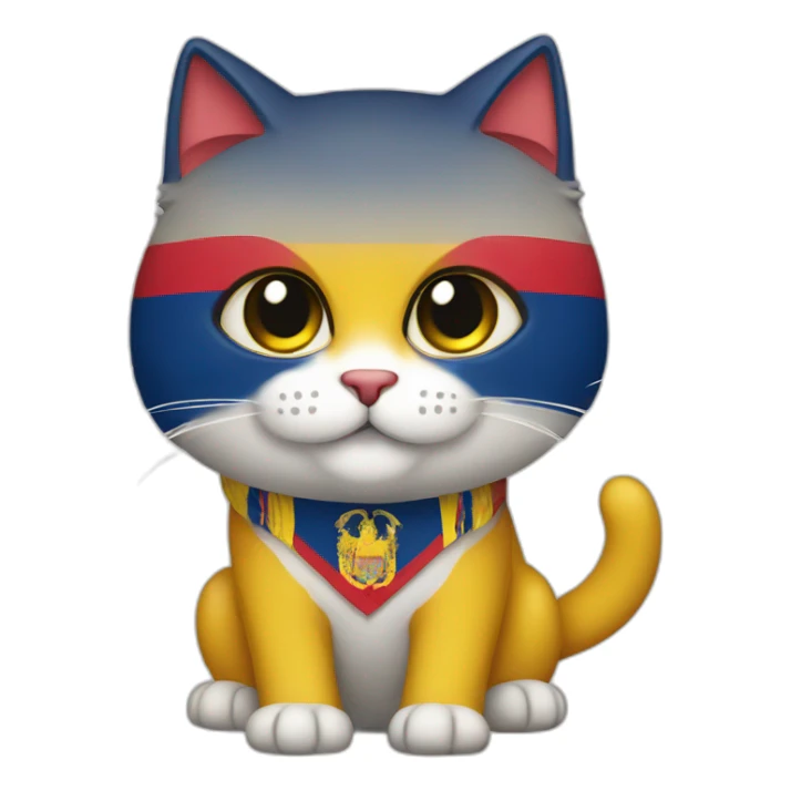 Gato con la bandera de Colombia  sticker