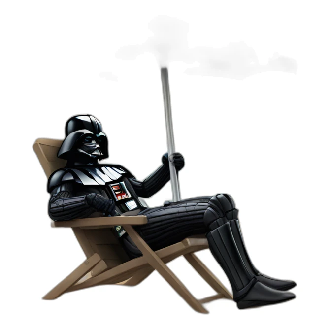 Sexy darth Vader lounging on the beach sticker