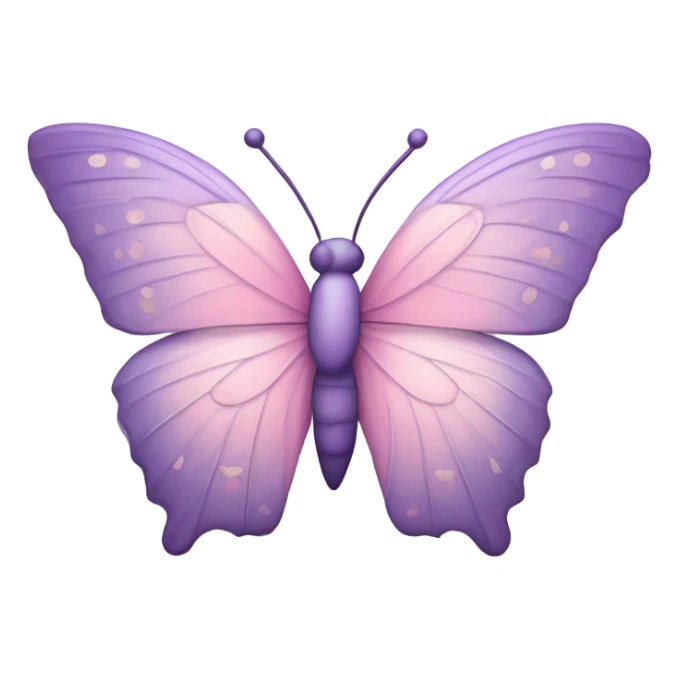 A delicate butterfly with pastel pink and lilac wings resting on a soft satin ribbon. sticker