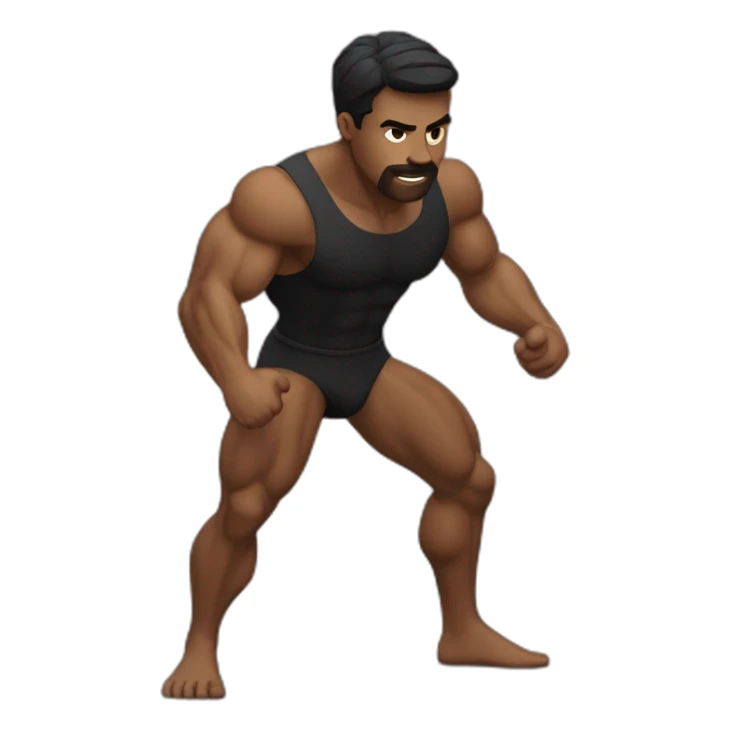 Homme Noir très musclé sticker