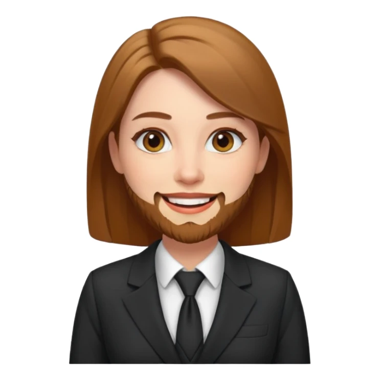 bearded woman in a suit sticker