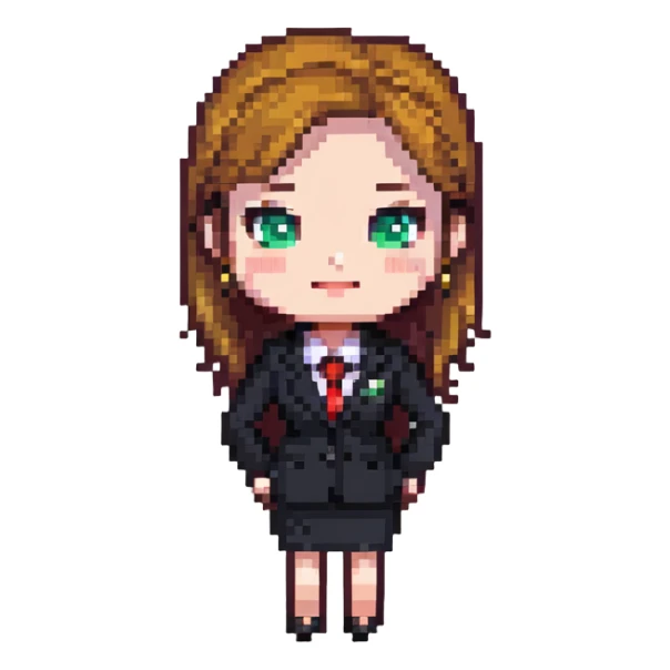 chibi businesswoman in office attire sticker