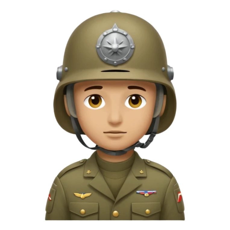 Göz kısmı kapalı miğfer giymiş asker sticker