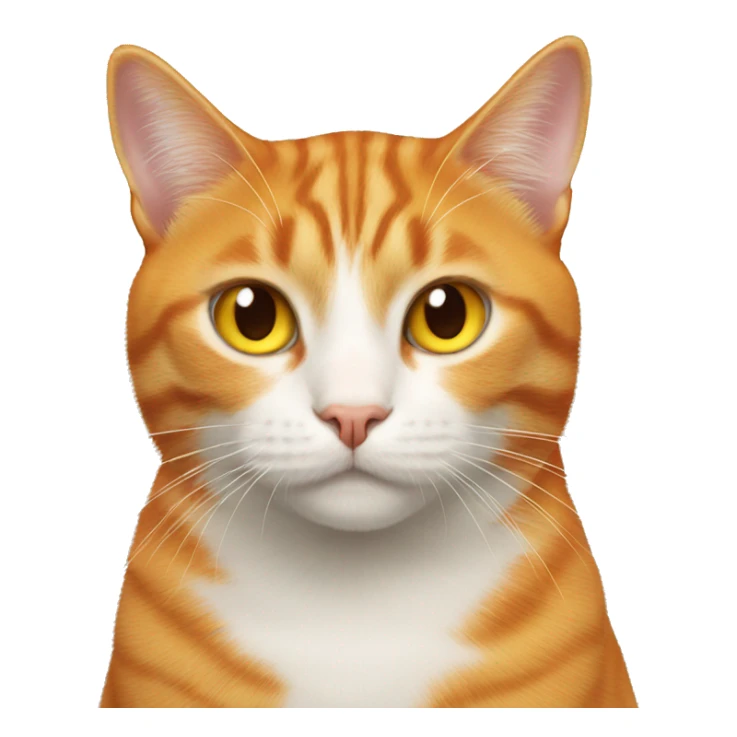Orange cat with yellow eyes sticker
