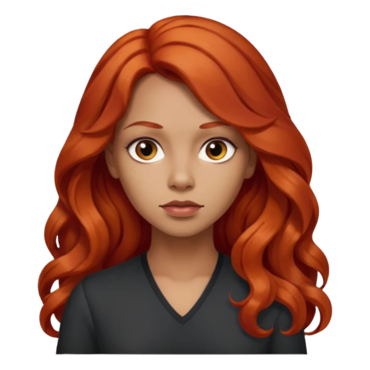 Preta, do cabelo grande ondulado, vermelho, cara de Seria, croped sticker