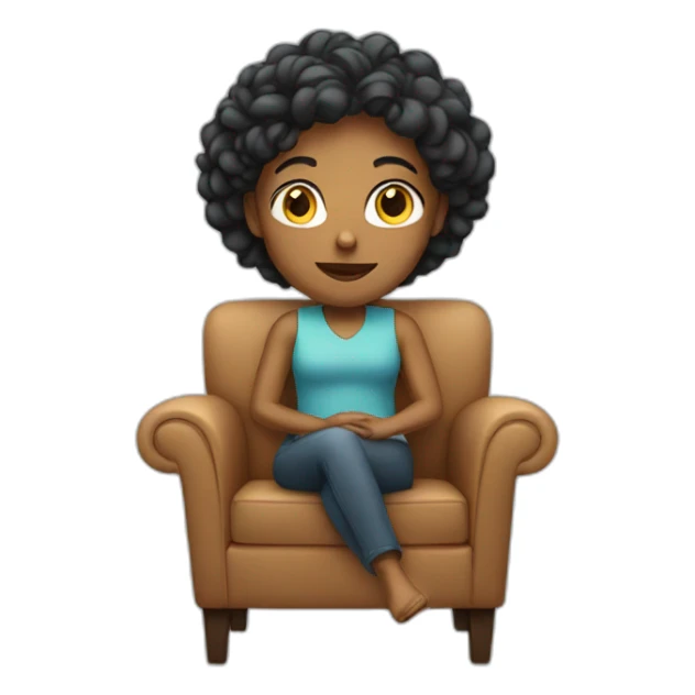women sitting in chair sticker