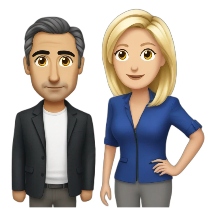 Zemmour and marine le pen  sticker