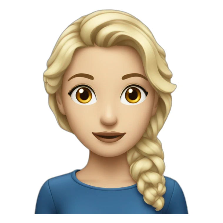 Vanessa rougier camarade de classe blonde au yeux bleu sticker